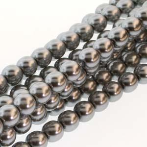 2030408 Glass Pearl 6mm Silver