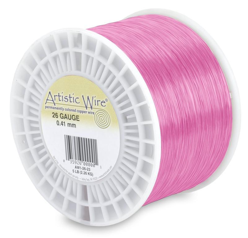 65615624029 Artistic Wire 24g 15yds Rose