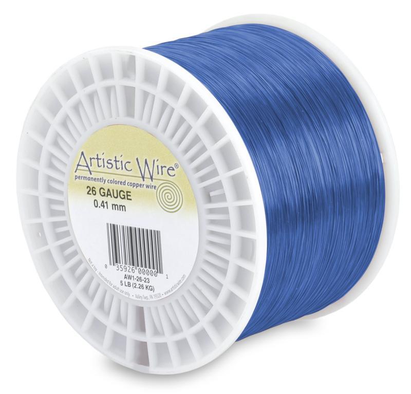65615624069 Artistic Wire 24g 15yds Silver Blue